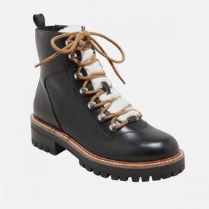 A New Day Womens Leighton Hiking Boots with Memory Foam Insole Black, NWT